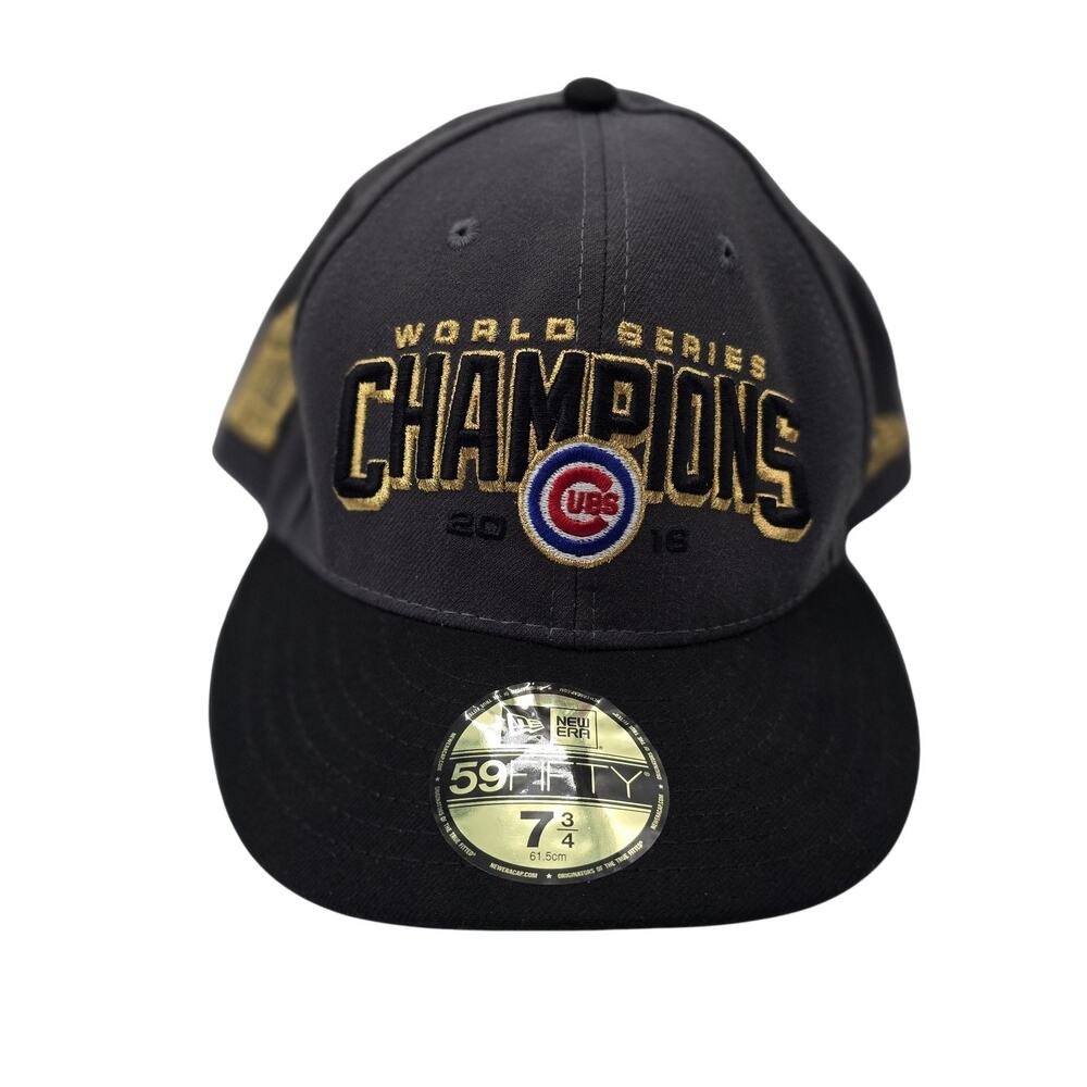 New Era Chicago Cubs Fitted Hat Cap 7 3/4 MLB Baseball 2016 World Series 59FIFTY